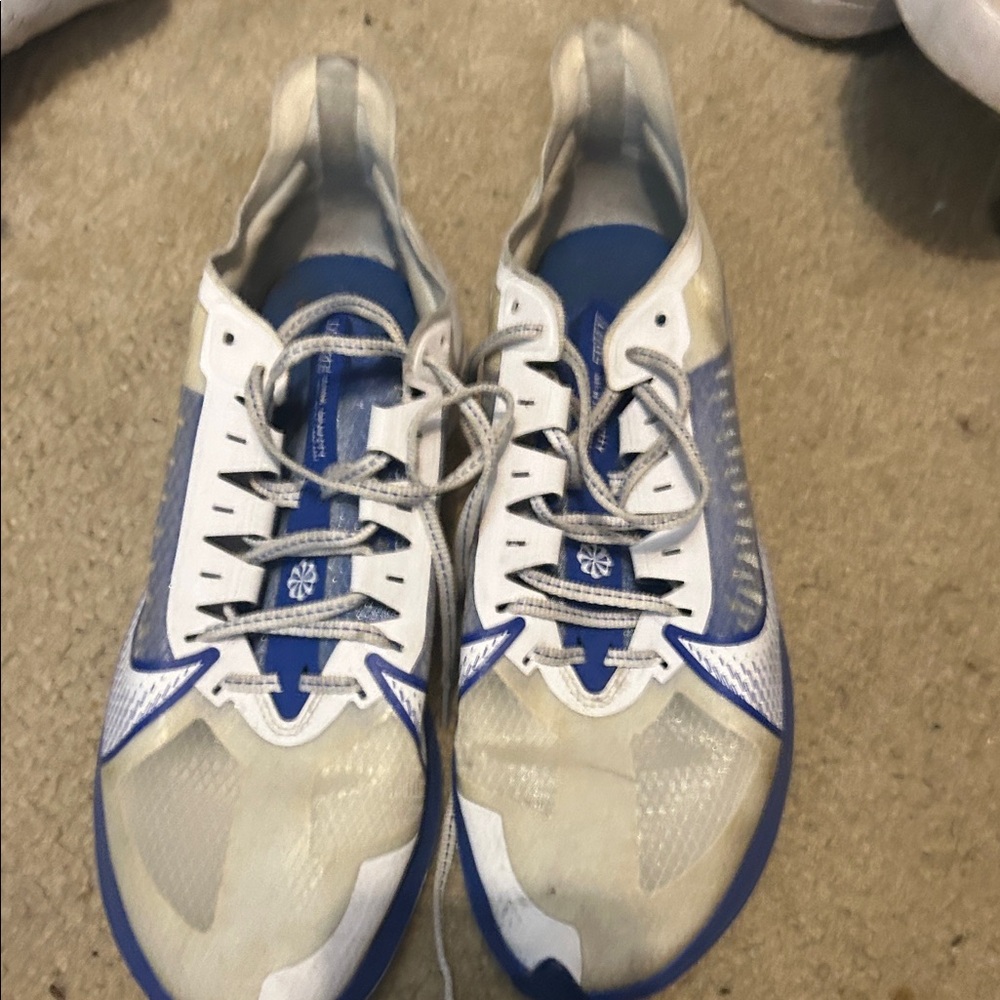 Nike White and Blue Athletic Shoes
